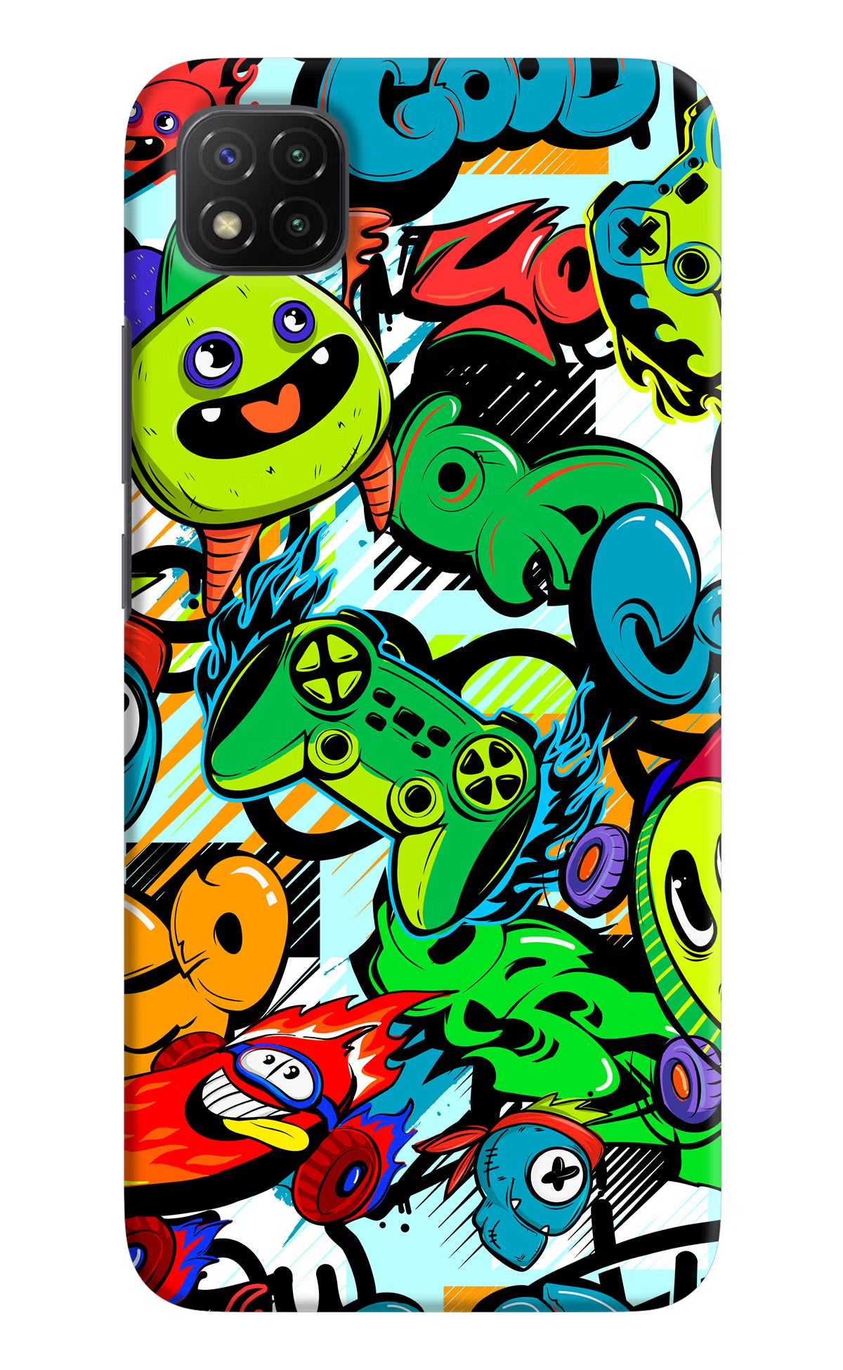 Game Doodle Poco C3 Hard Case Back Cover by Casekaro