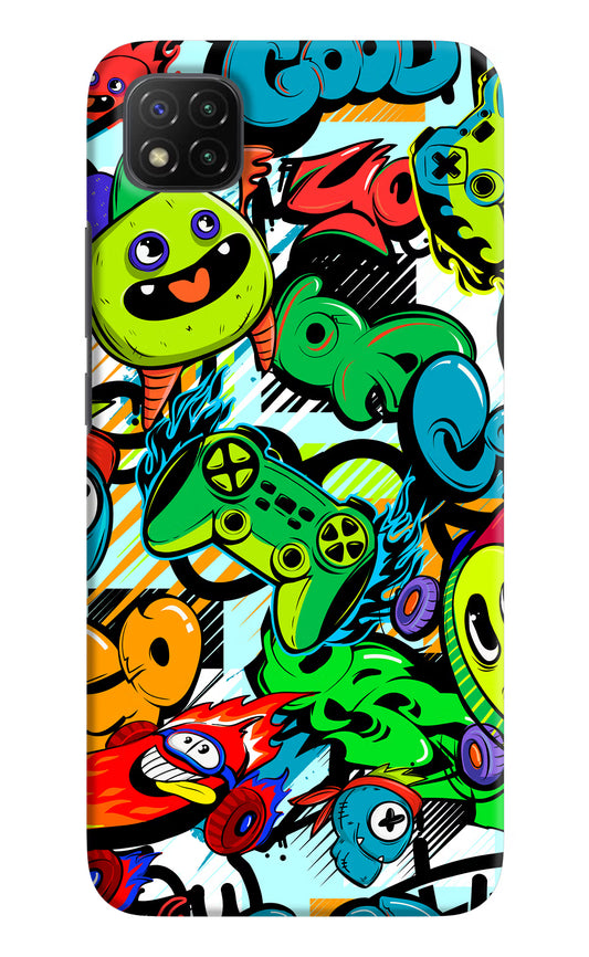 Game Doodle Poco C3 Hard Case Back Cover by Casekaro