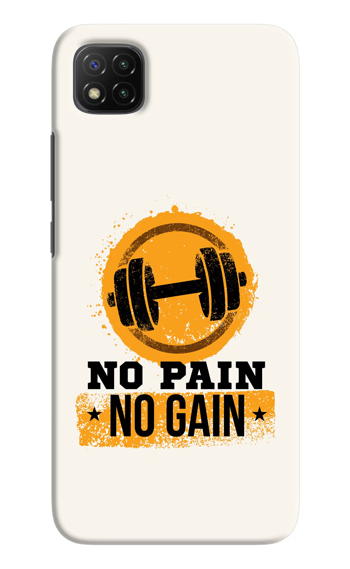 No Pain No Gain Poco C3 Hard Case Back Cover by Casekaro