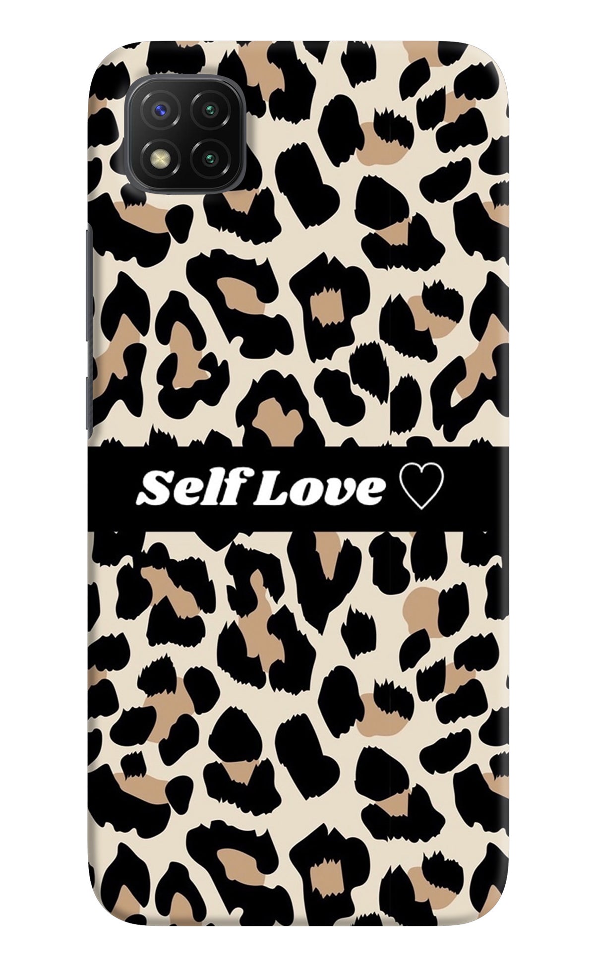 Leopard Print Self Love Poco C3 Back Cover