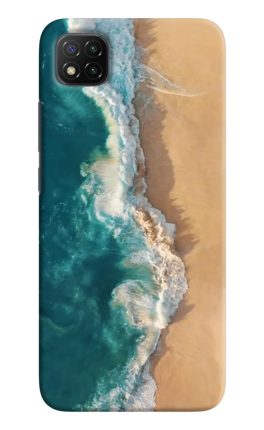 Ocean Beach Poco C3 Back Cover, Hard case