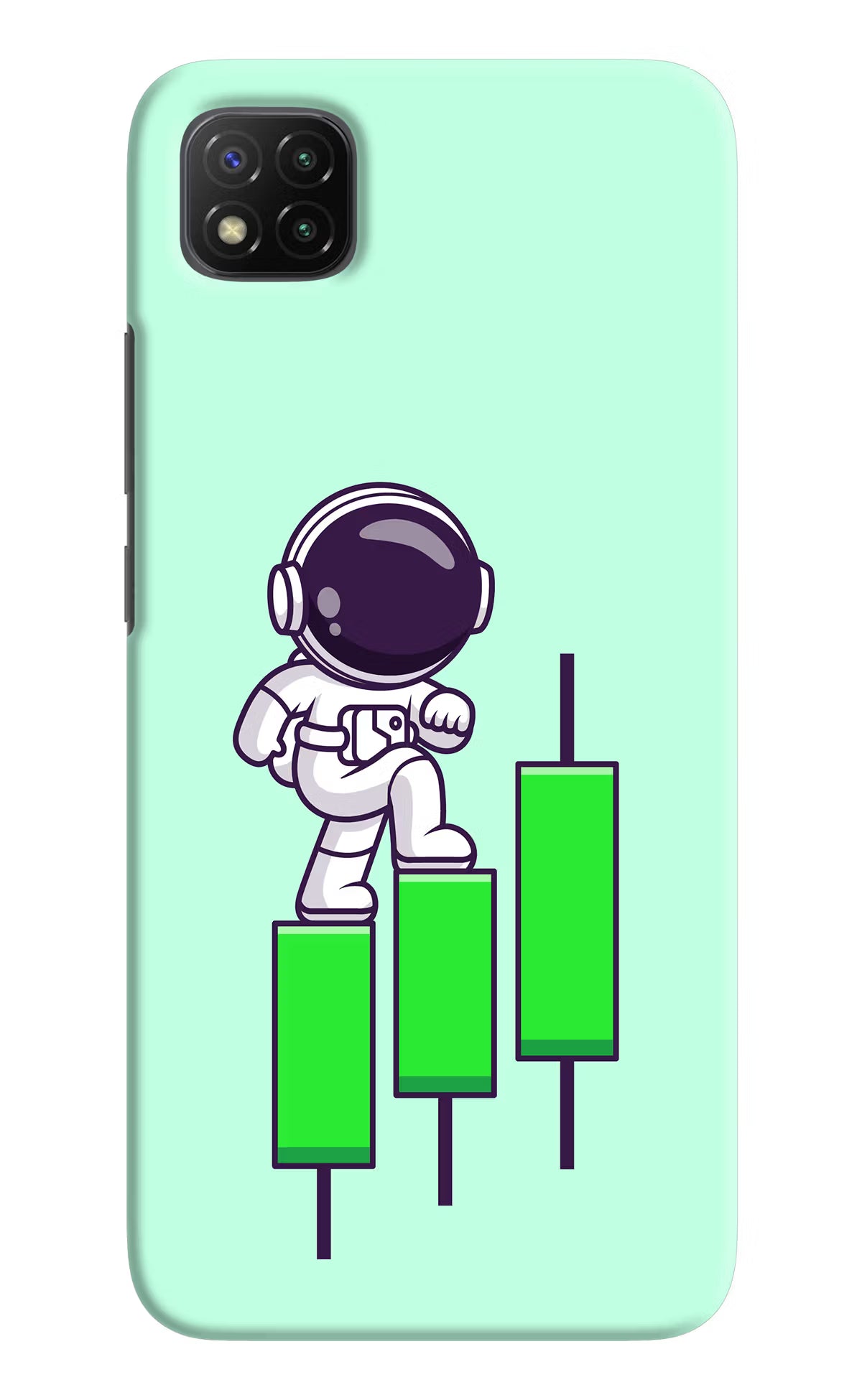 Astronaut Trader Poco C3 Hard Case Back Cover by Casekaro