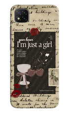 I am just a girl Poco C3 Hard Case Back Cover by Casekaro