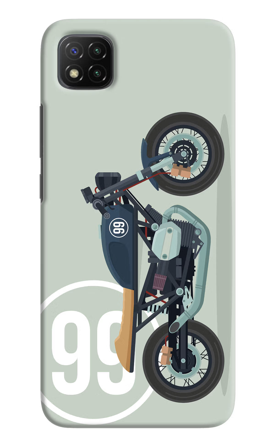 Classic Cafe Racer 99 Poco C3 Back Cover, Hard case