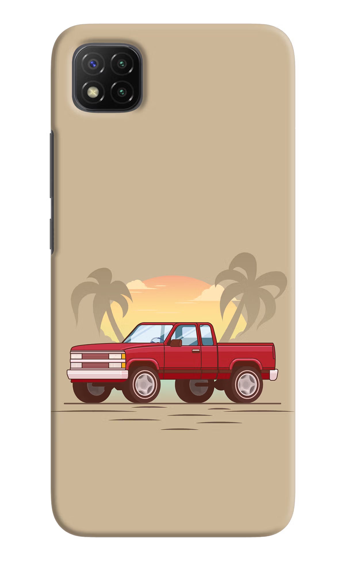 Desert Classic Drive Poco C3 Hard Case Back Cover by Casekaro