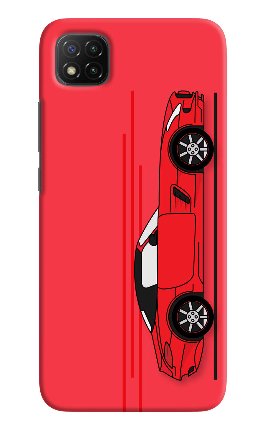 Red Velocity Poco C3 Back Cover, Hard case