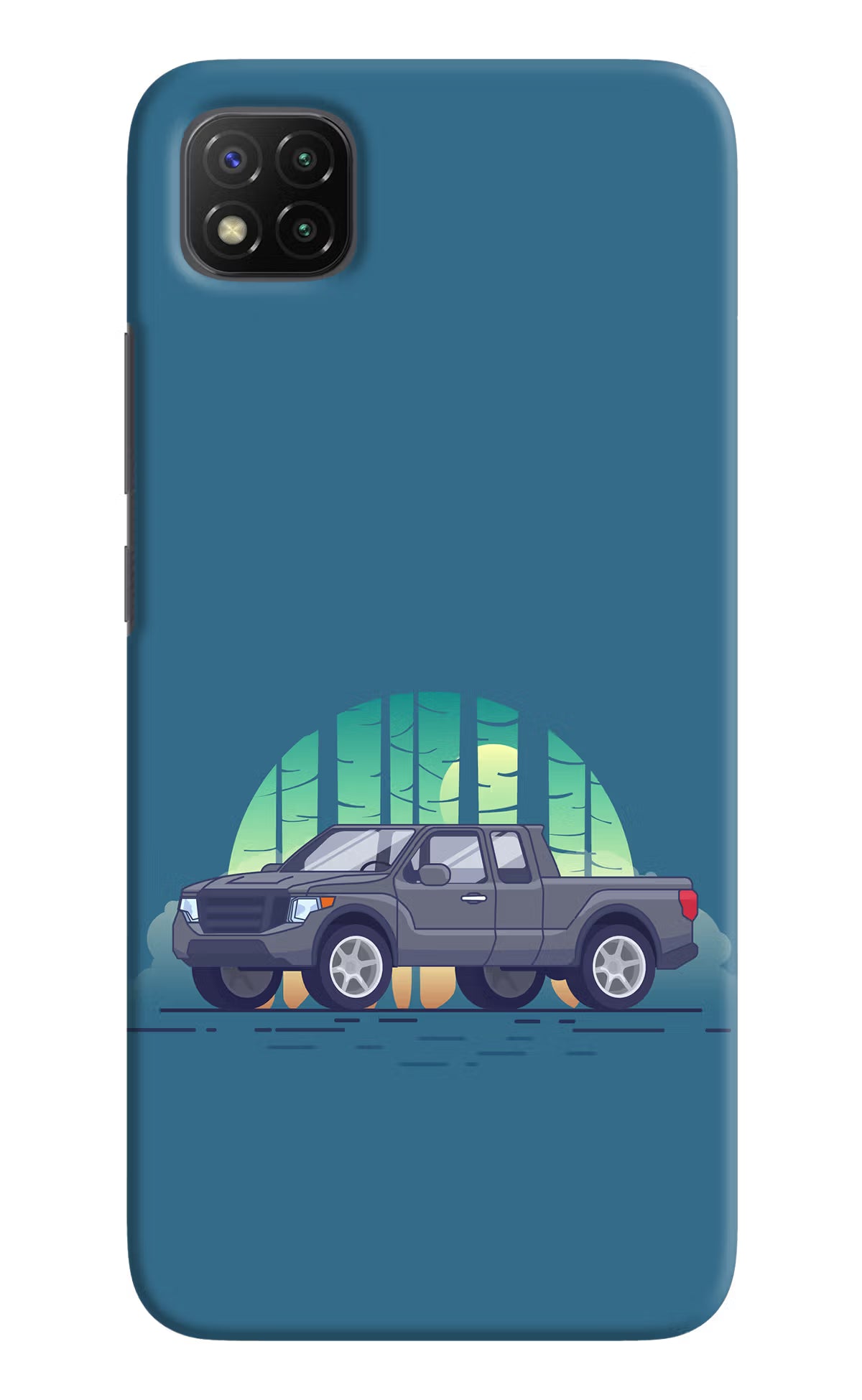 Retro Garage Vibe Poco C3 Hard Case Back Cover by Casekaro