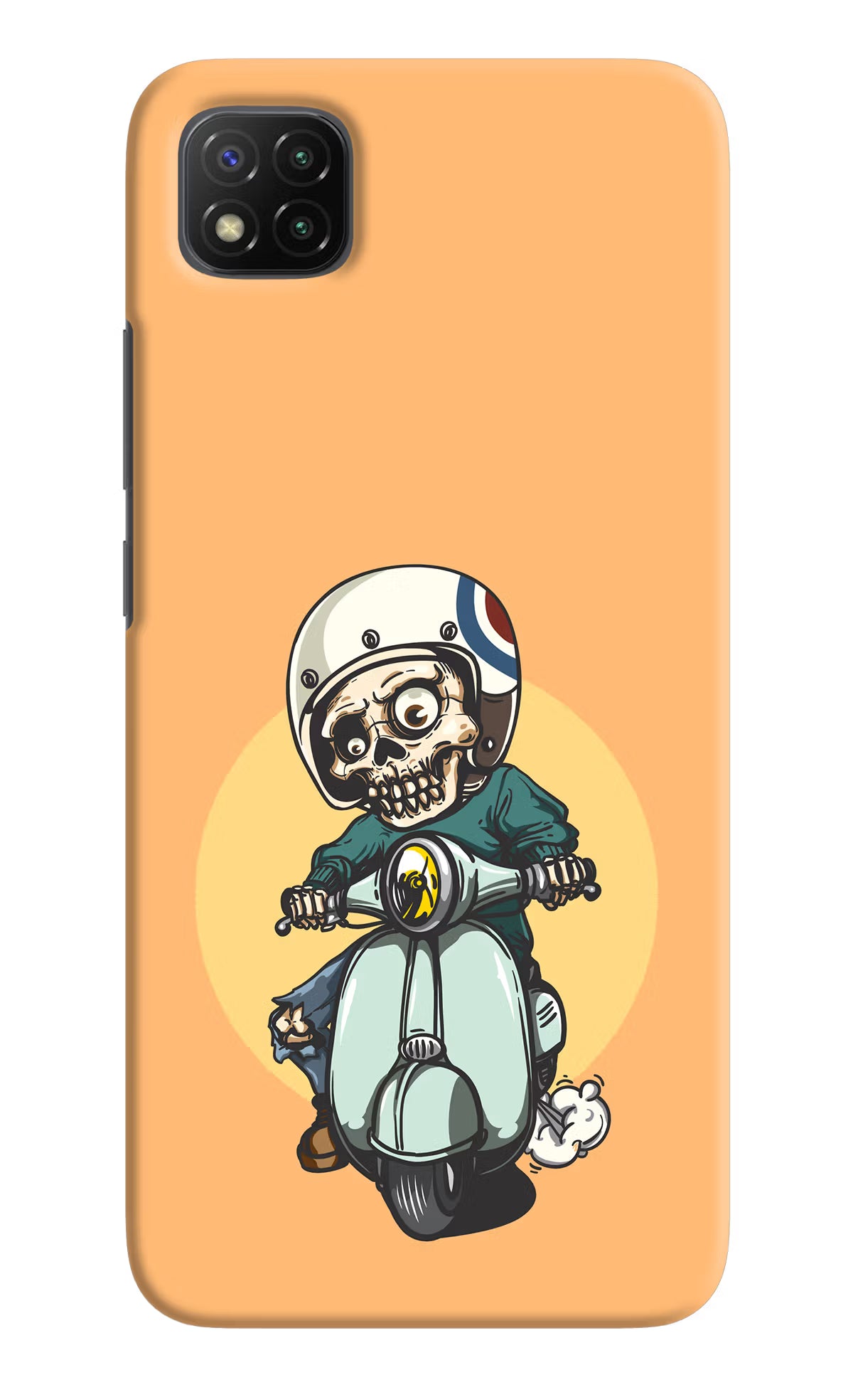 Undead Biker Poco C3 Hard Case Back Cover by Casekaro
