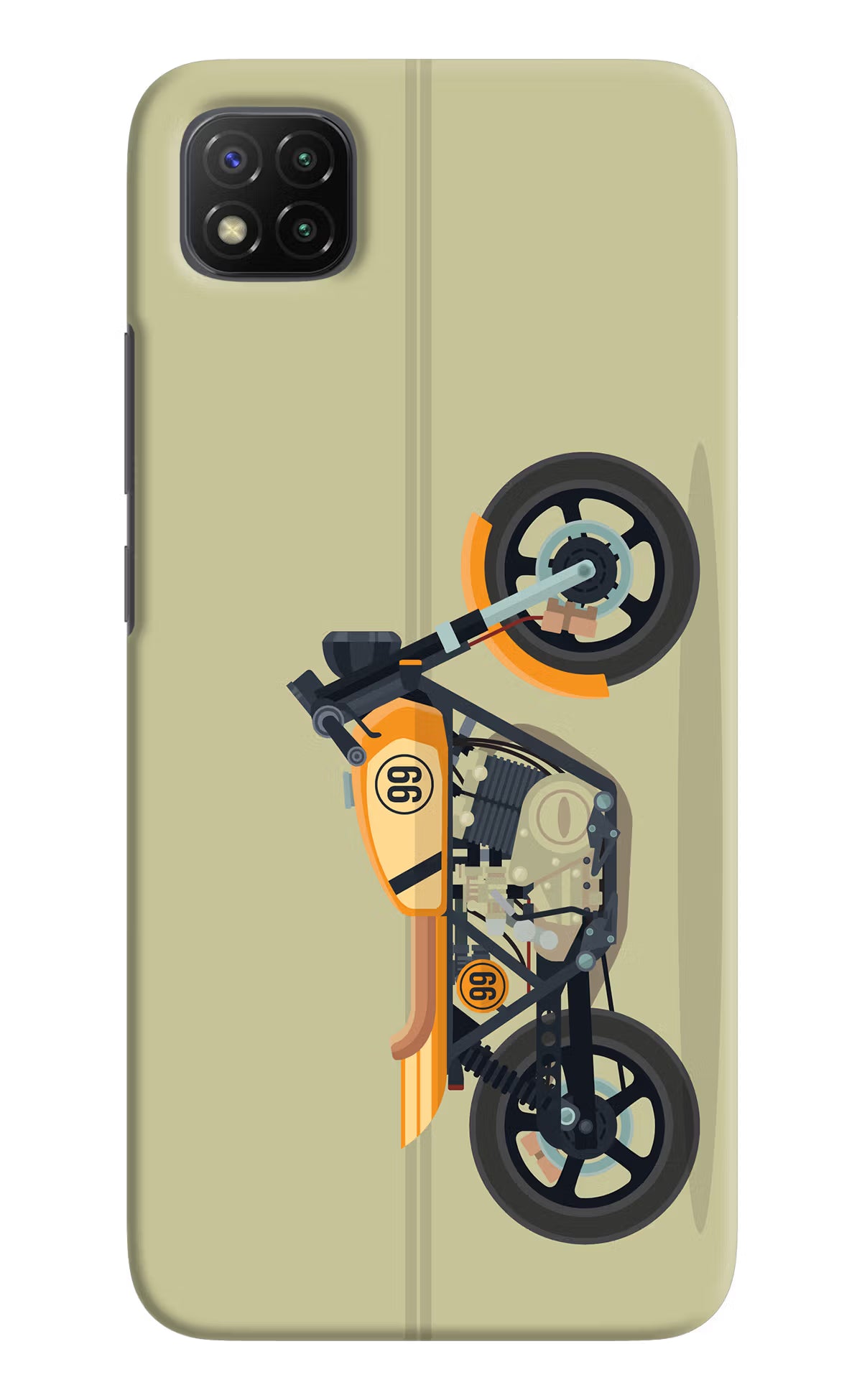 Vertical Speedster Poco C3 Hard Case Back Cover by Casekaro