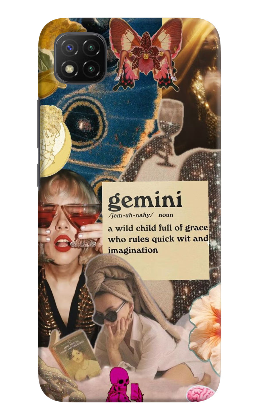 Gemini Zodiac Poco C3 Back Cover, Hard case