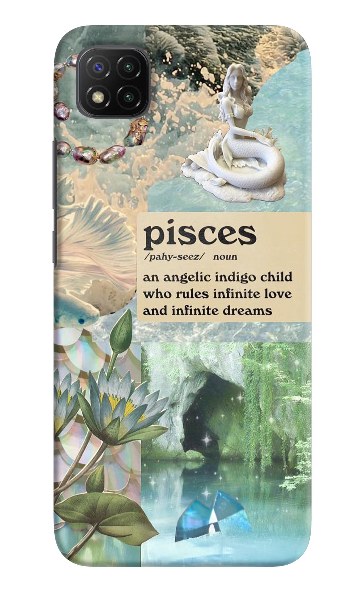 Pisces Zodiac Poco C3 Hard Case Back Cover by Casekaro