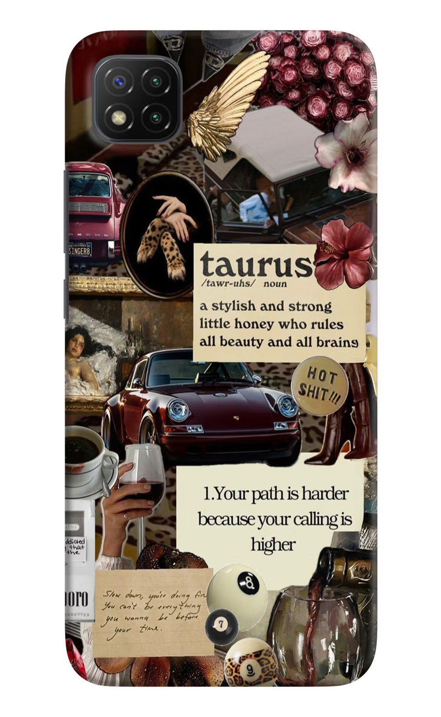 Taurus Zodiac Poco C3 Back Cover, Hard case
