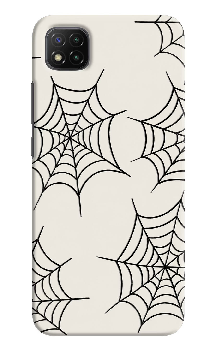 Spider Web Poco C3 Back Cover, Hard case