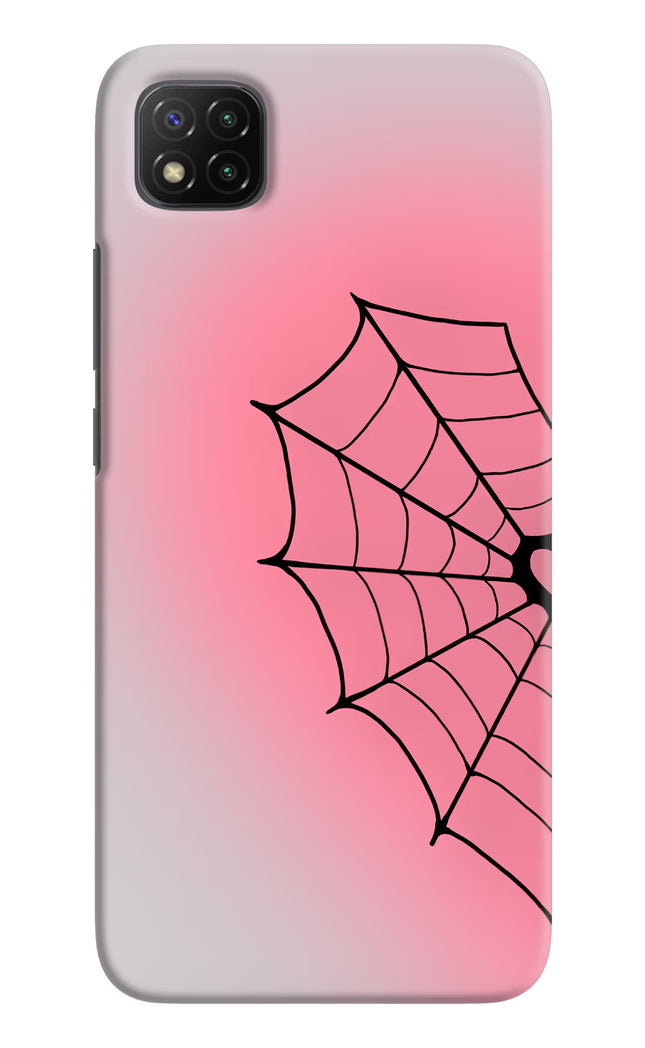 Pink Web Poco C3 Hard Case Back Cover by Casekaro
