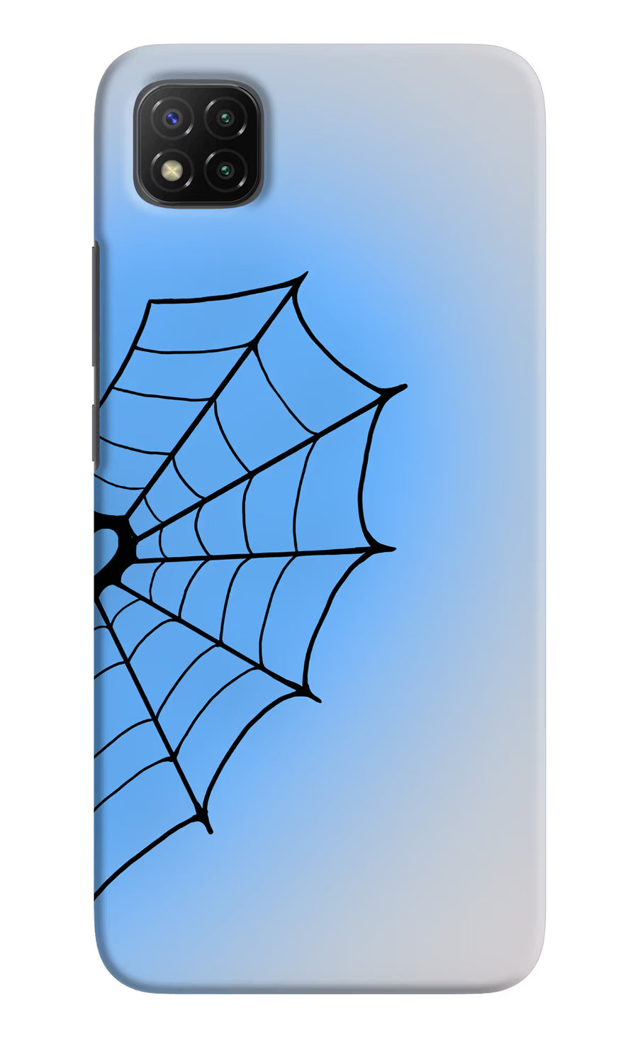 Blue Web Poco C3 Back Cover, Hard case