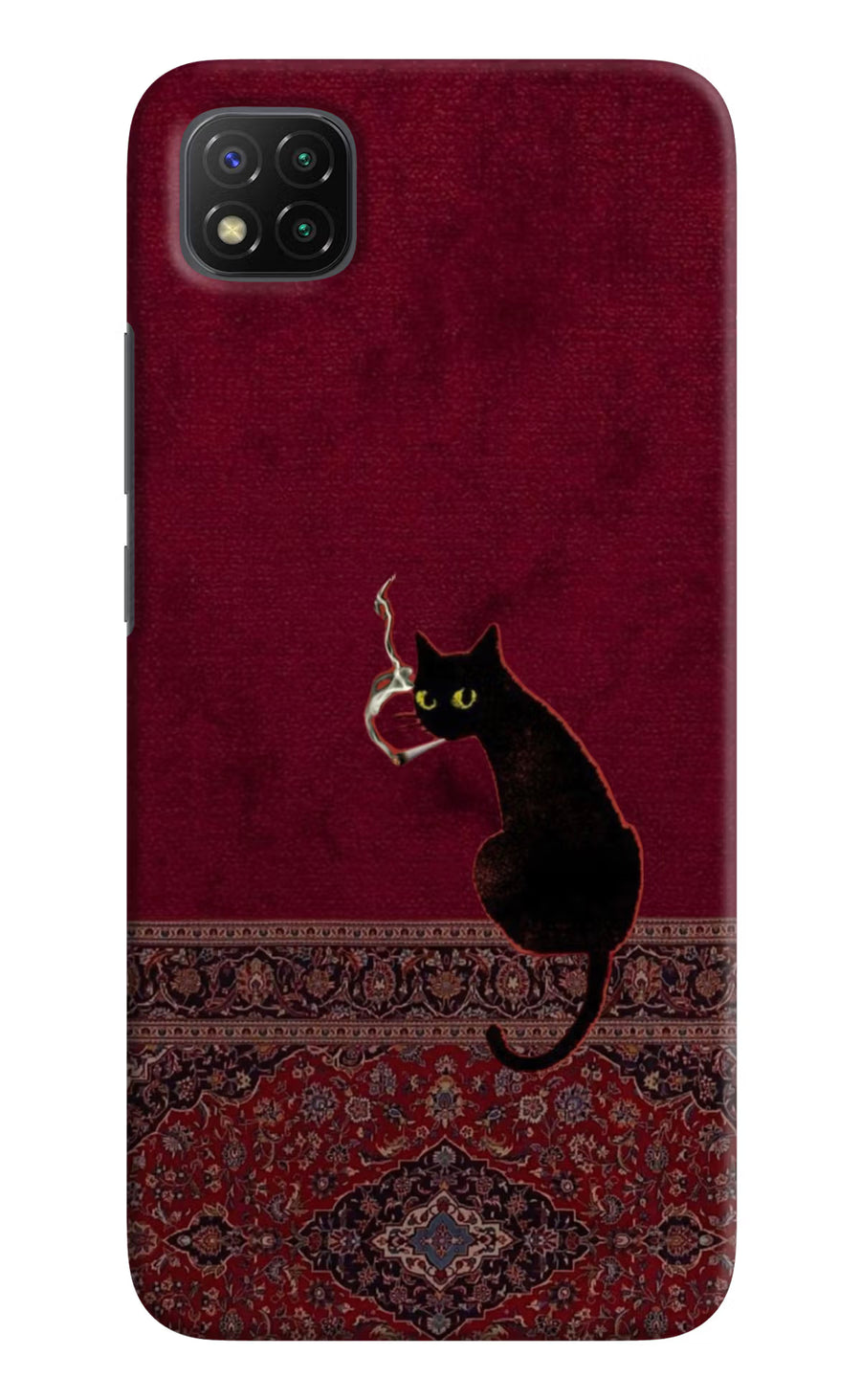 Midnight Cat Poco C3 Back Cover, Hard case