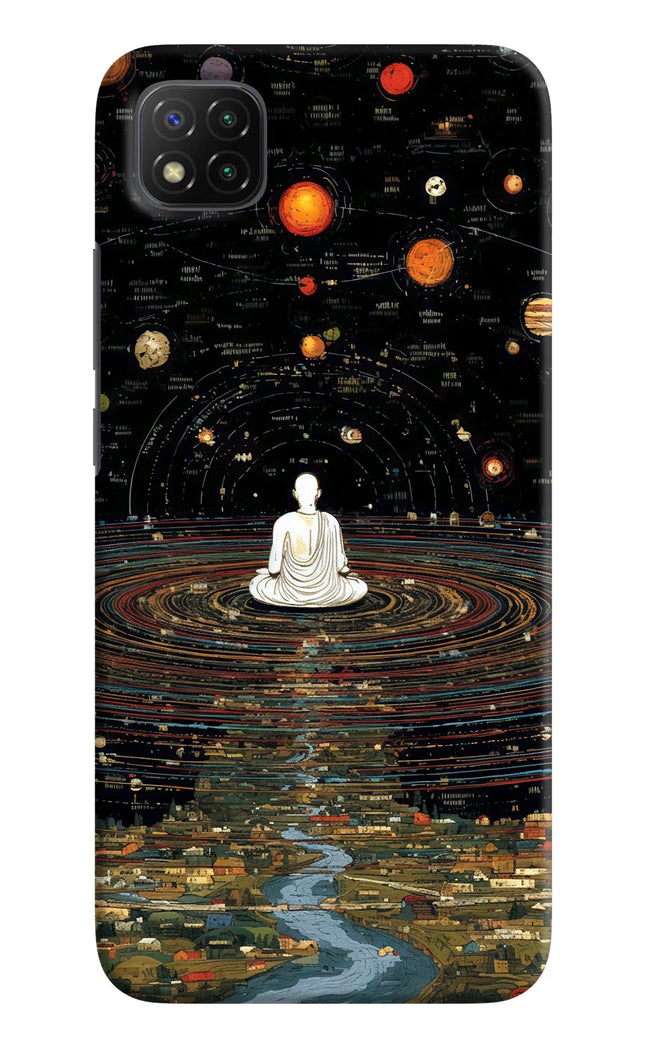 Space Monk Poco C3 Hard Case Back Cover by Casekaro