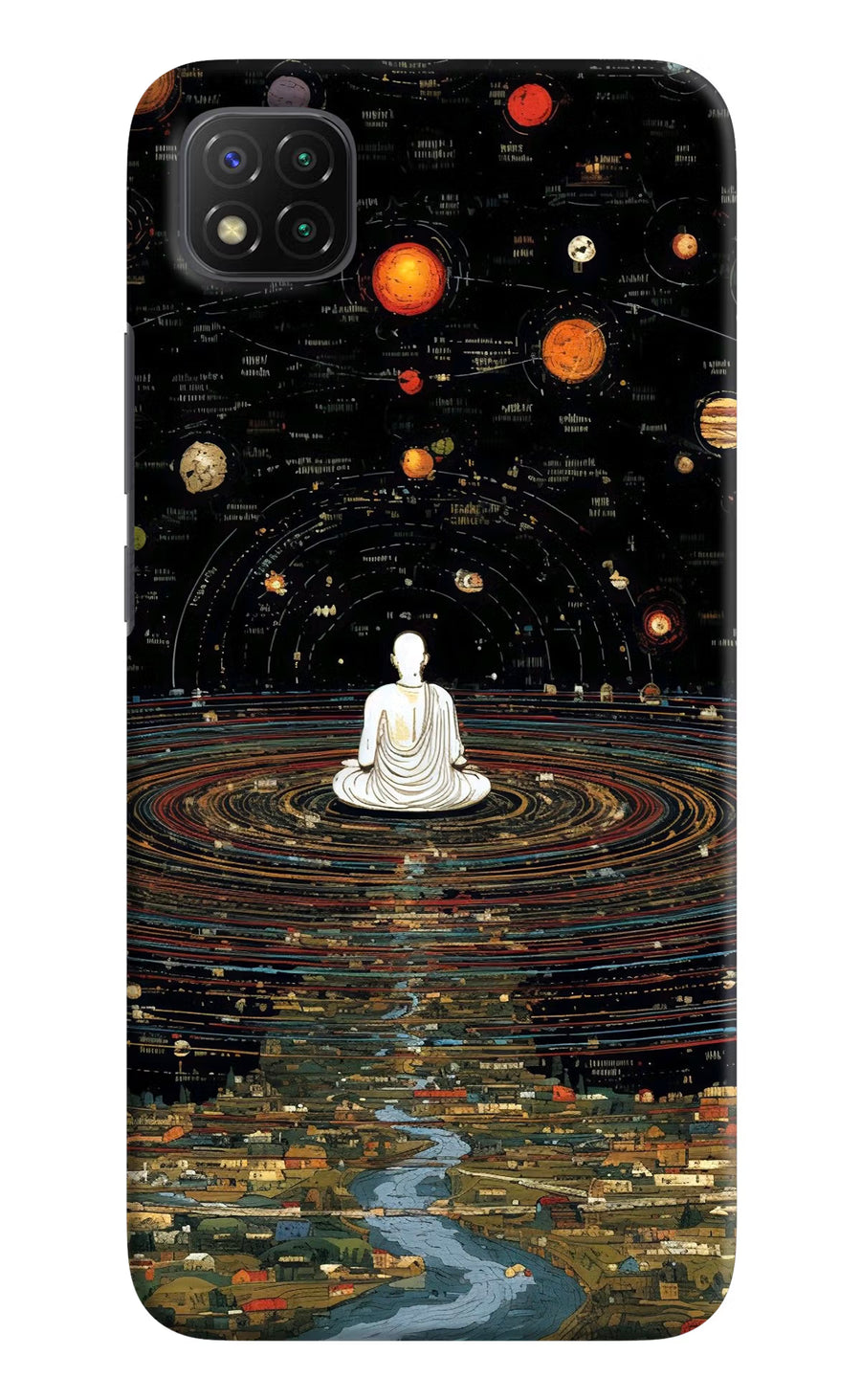 Space Monk Poco C3 Back Cover, Hard case
