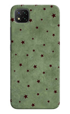 Green Stars Poco C3 Back Cover