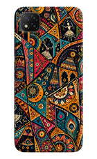 Folk Print Poco C3 Back Cover