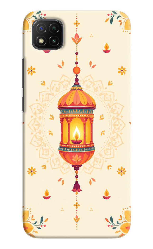 Golden Lantern Poco C3 Hard Case Back Cover by Casekaro