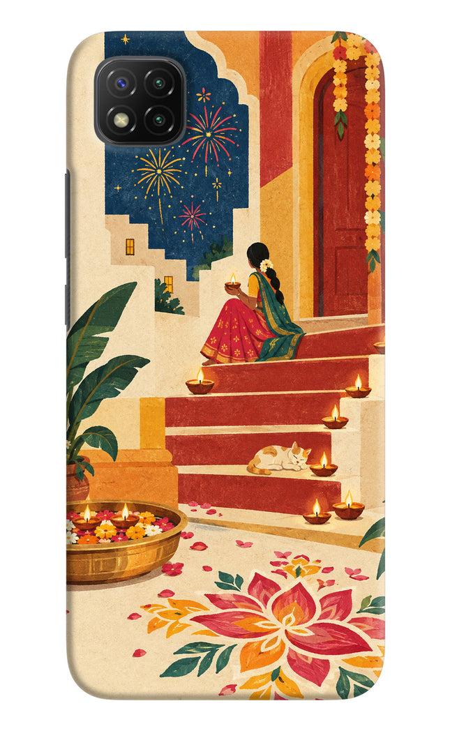 Diwali Rangoli Poco C3 Hard Case Back Cover by Casekaro