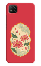 Pink Lotus Poco C3 Hard Case Back Cover by Casekaro