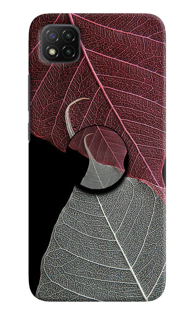 Leaf Pattern Poco C3 Pop Case by Casekaro