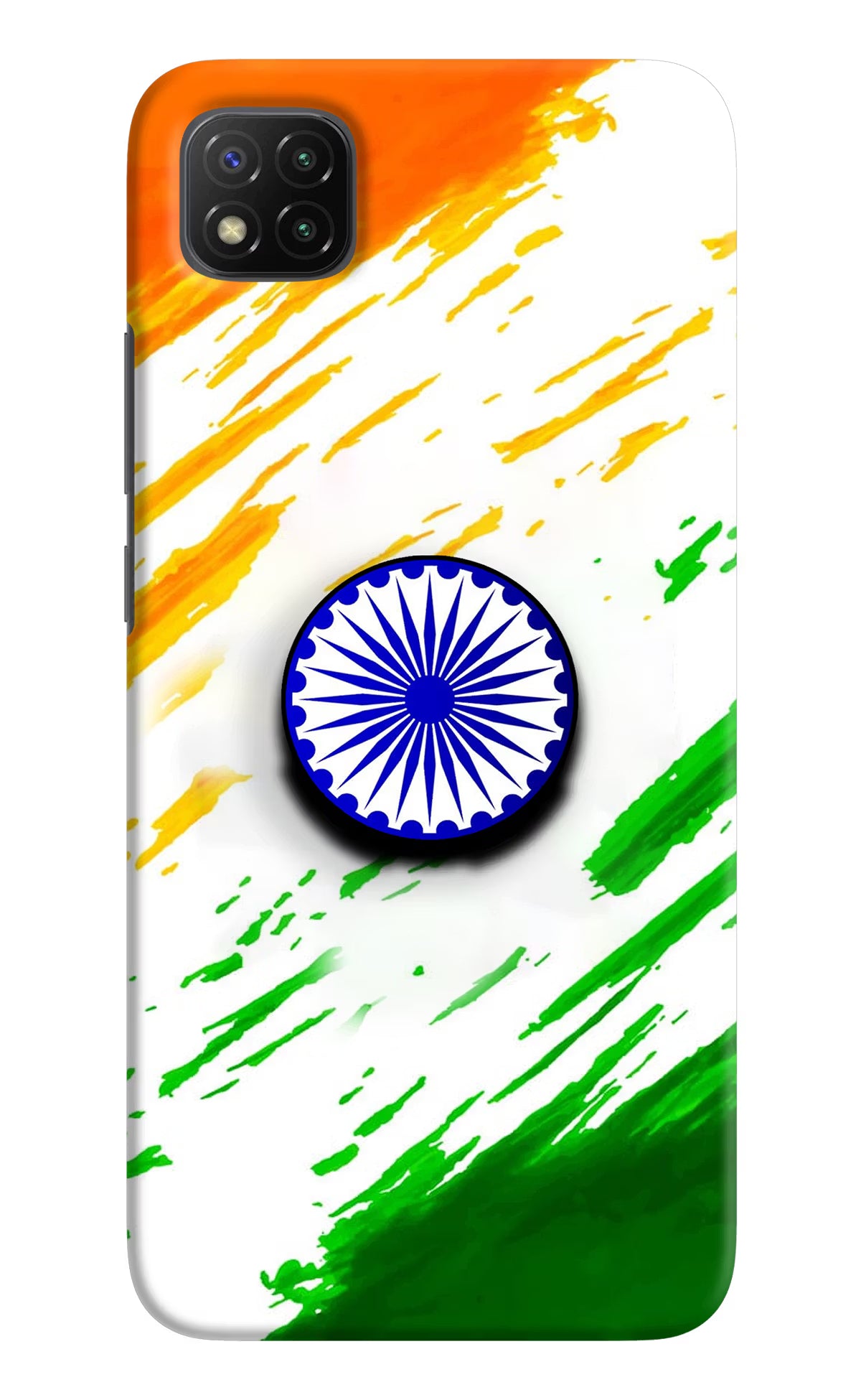 Indian Flag Ashoka Chakra Poco C3 Pop Case by Casekaro