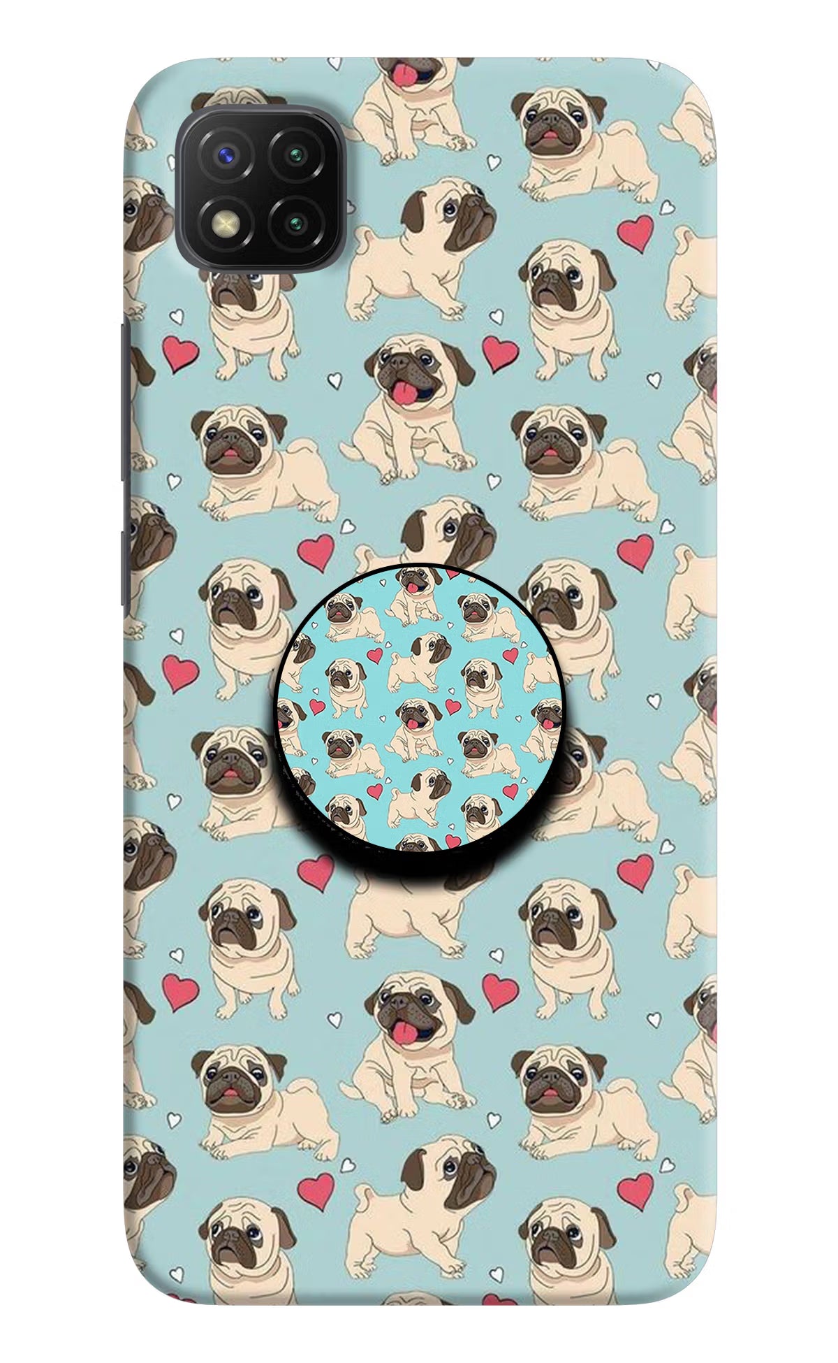 Pug Dog Poco C3 Pop Case by Casekaro