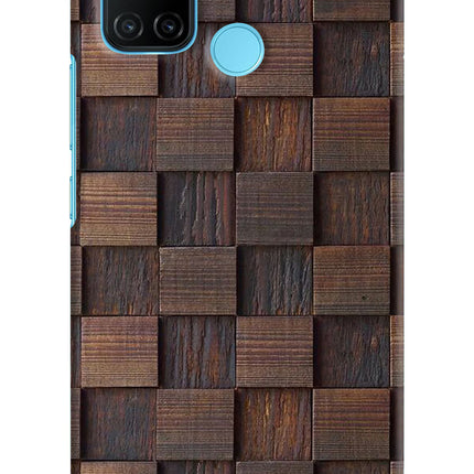 Wooden Cube Design Realme C17/Realme 7i Hard Case Back Cover by Casekaro