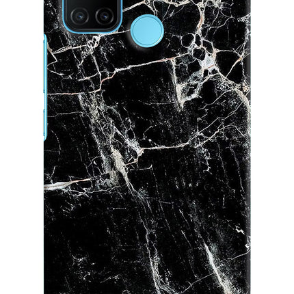 Black Marble Texture Realme C17/Realme 7i Hard Case Back Cover by Casekaro