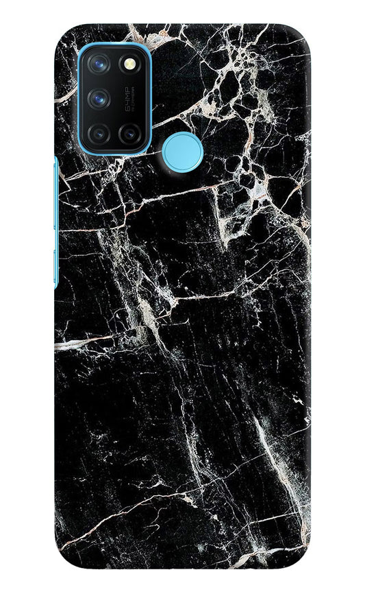 Black Marble Texture Realme C17/Realme 7i Hard Case Back Cover by Casekaro