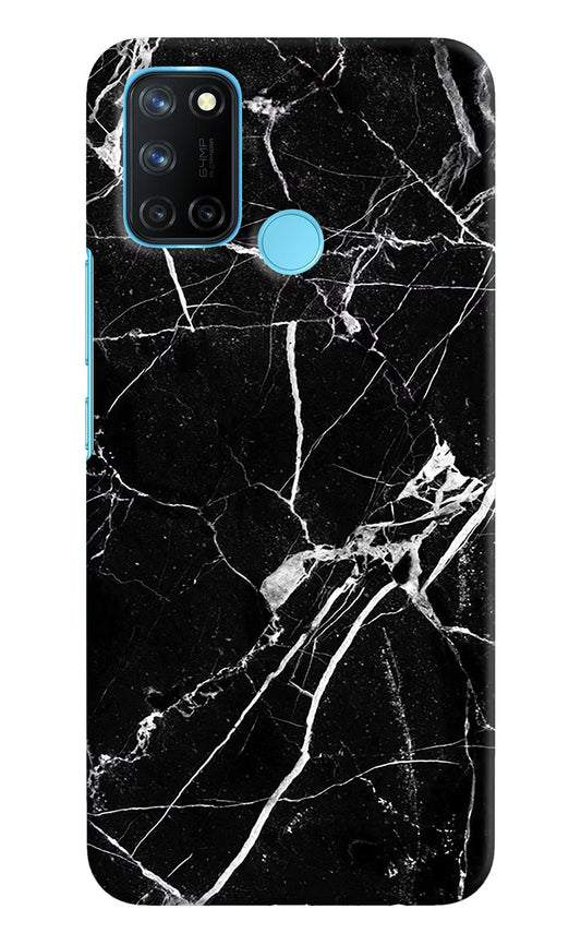 Black Marble Pattern Realme C17/Realme 7i Hard Case Back Cover by Casekaro