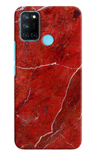 Red Marble Design Realme C17/Realme 7i Hard Case Back Cover by Casekaro