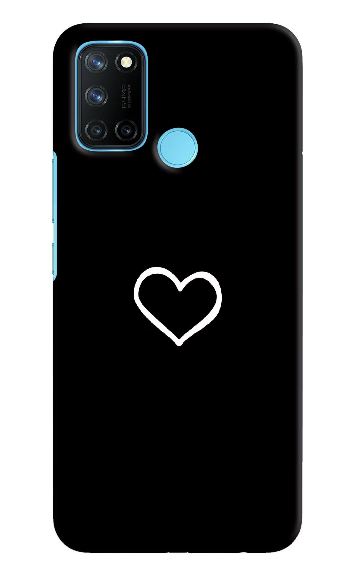 Heart Realme C17/Realme 7i Hard Case Back Cover by Casekaro