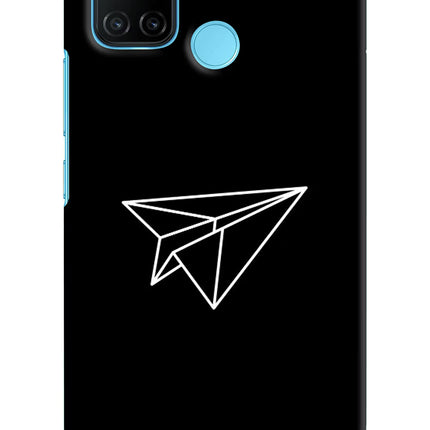 Paper Plane White Realme C17/Realme 7i Hard Case Back Cover by Casekaro