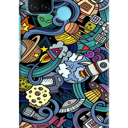 Space Abstract Realme C17/Realme 7i Hard Case Back Cover by Casekaro