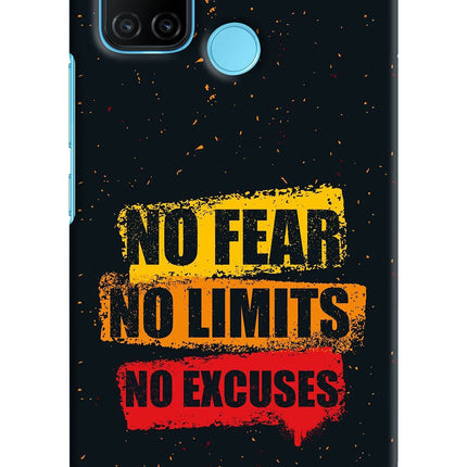No Fear No Limits No Excuse Realme C17/Realme 7i Hard Case Back Cover by Casekaro