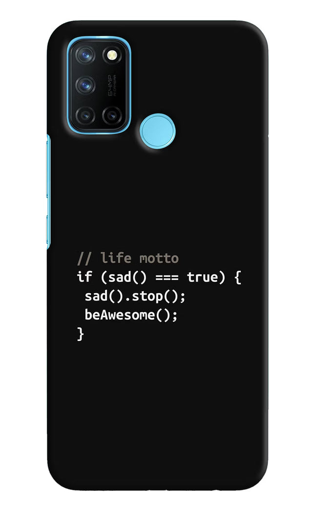 Life Motto Code Realme C17/Realme 7i Hard Case Back Cover by Casekaro