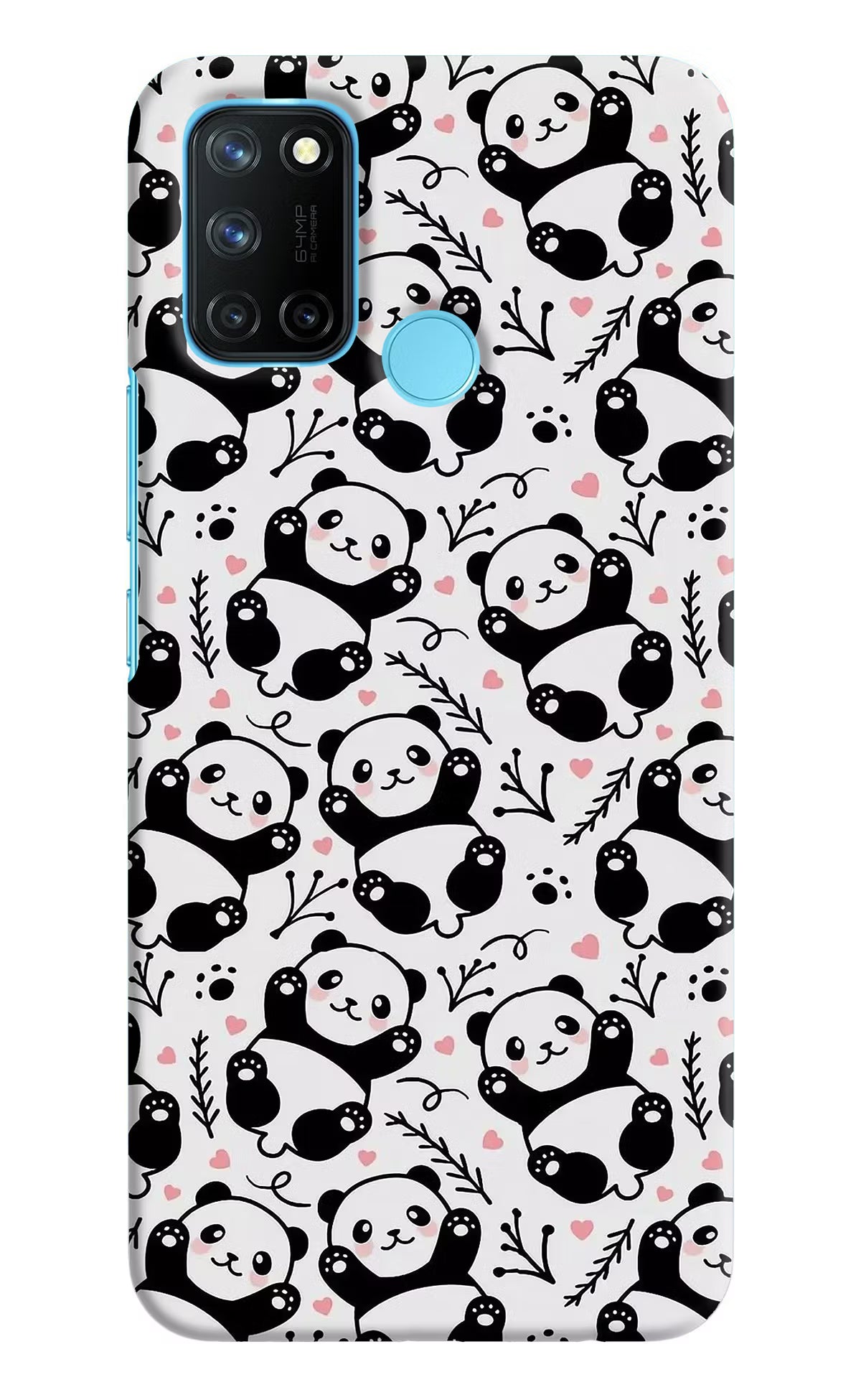 Cute Panda Realme C17/Realme 7i Hard Case Back Cover by Casekaro
