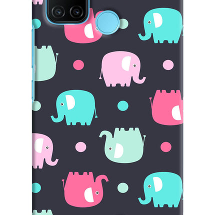 Elephants Realme C17/Realme 7i Hard Case Back Cover by Casekaro