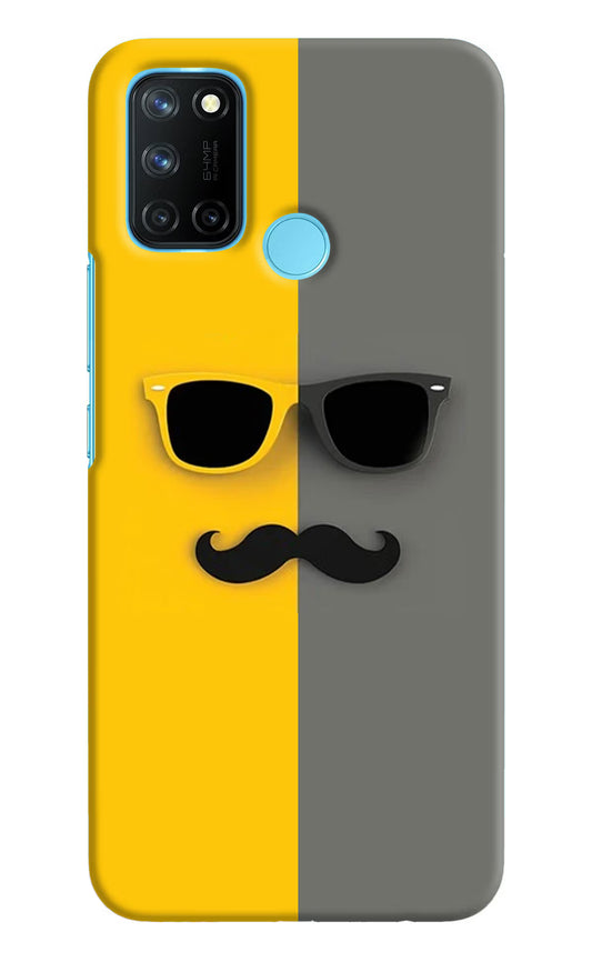 Sunglasses with Mustache Realme C17/Realme 7i Hard Case Back Cover by Casekaro