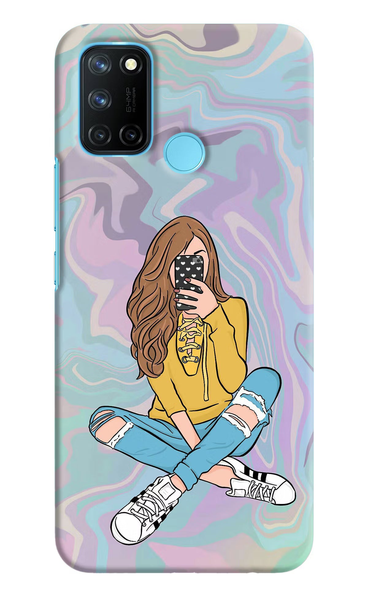 Selfie Girl Realme C17/Realme 7i Hard Case Back Cover by Casekaro