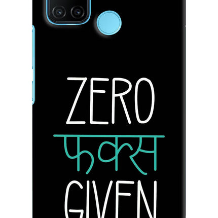 Zero Fucks Given Realme C17/Realme 7i Hard Case Back Cover by Casekaro