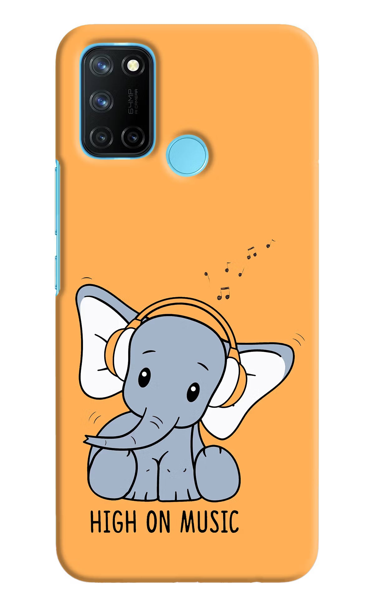 High On Music Realme C17/Realme 7i Hard Case Back Cover by Casekaro