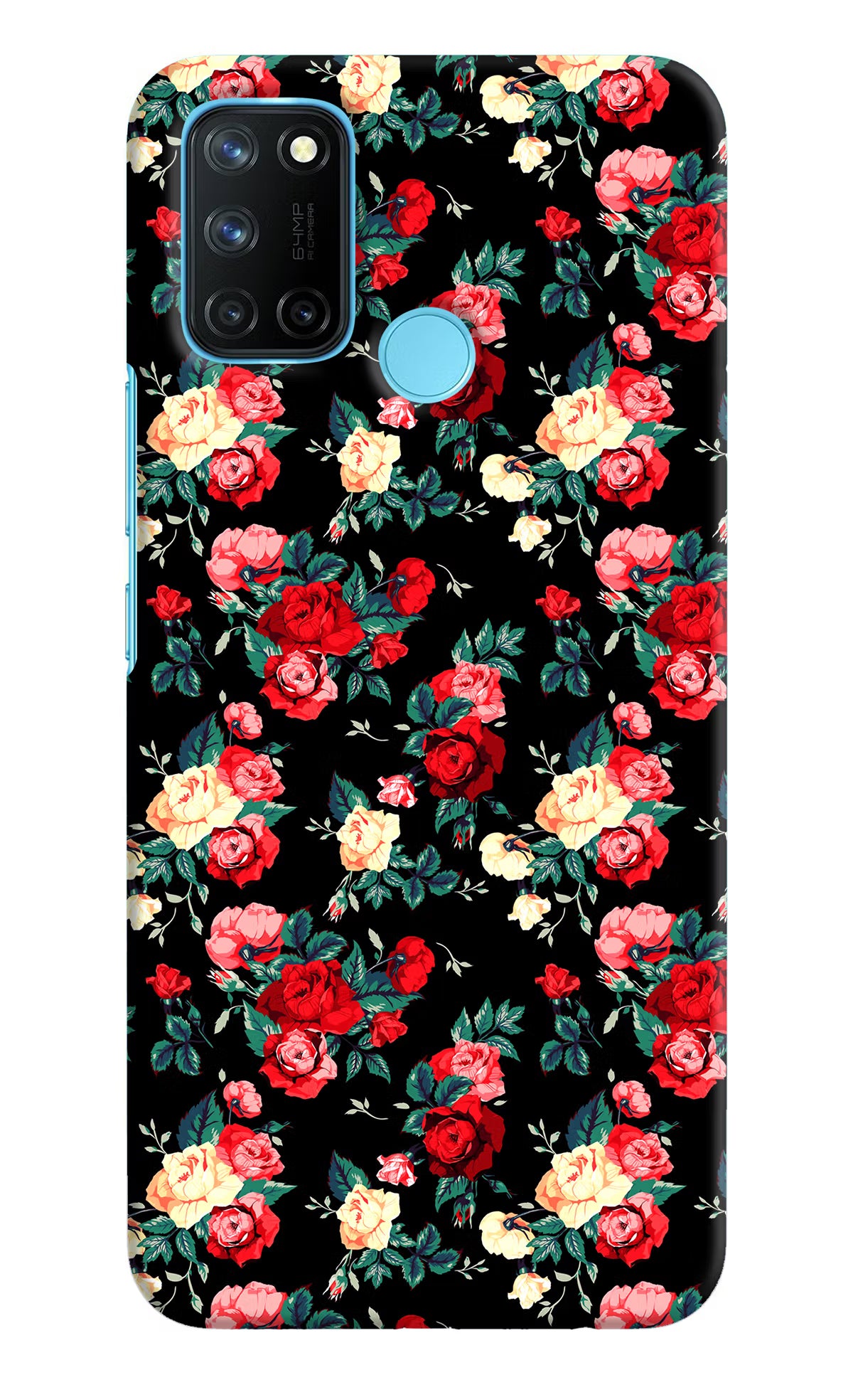 Rose Pattern Realme C17/Realme 7i Hard Case Back Cover by Casekaro