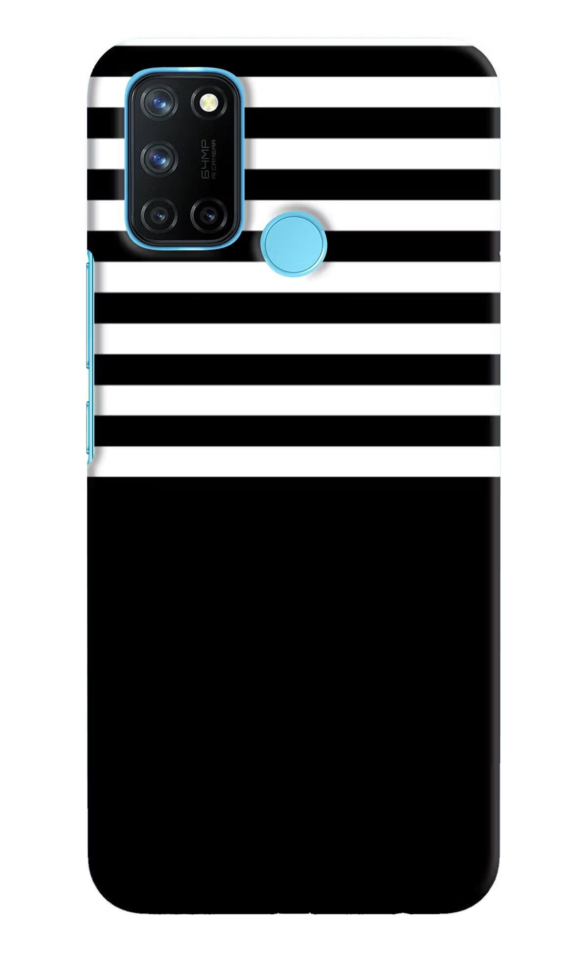 Black and White Print Realme C17/Realme 7i Hard Case Back Cover by Casekaro