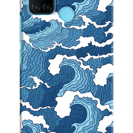 Blue Waves Realme C17/Realme 7i Hard Case Back Cover by Casekaro