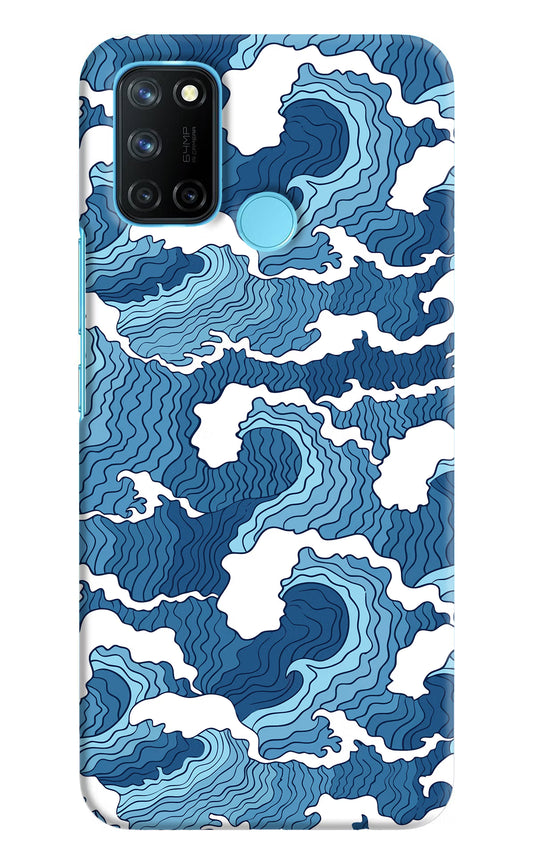 Blue Waves Realme C17/Realme 7i Hard Case Back Cover by Casekaro